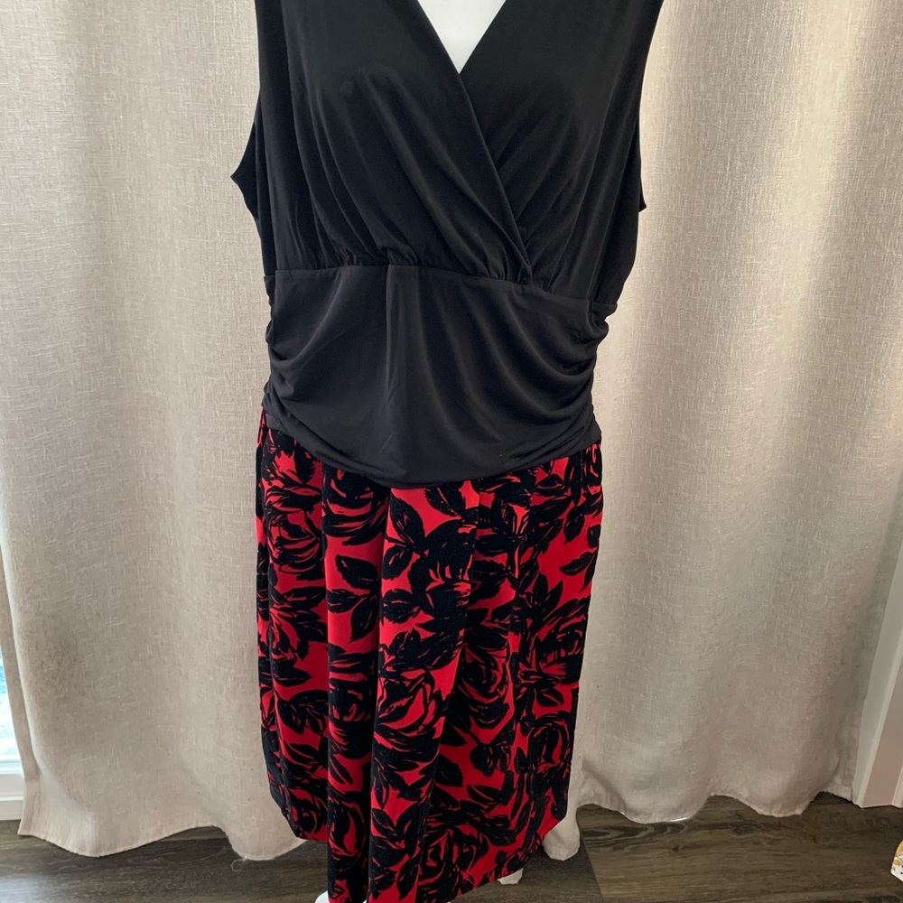 Black with red dress